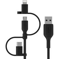 Belkin Boost Charge Usb cable 1 m A C/Micro-Usb B/Lightning Black  Cac001Bt1Mbk 745883799640 Kbabeiusb0054