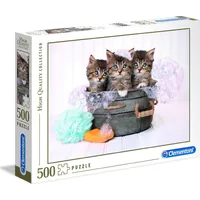 Clementoni Puzzle 500  High Quality Kittens and Soap Gxp-683676 8005125350650