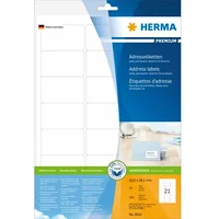 Herma Etykiety Premium 8632, A4, adresowe, , 63.5 x 38.1 mm,  matowy, 210 8632 4008705086325