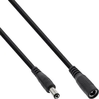 Kabel  Inline Dc extension cable, plug male/female 5.5X2.1Mm, Awg 18, black, 5M 26905B 4043718308811
