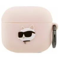 Karl Lagerfeld Etui Kla3Runchp Apple Airpods 3 cover /Pink Silicone Choupette Head 3D  Kld1405 3666339087975