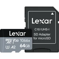 Karta Lexar Professional 1066X Microsdxc 64 Gb Class 10 Uhs-I/U3 A2 V30 Lms1066064G-Bnang  843367121908