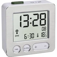 Tfa 60.2545.54 Rc Alarm Clock silver/white  4009816032355