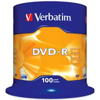 Verbatim Dvd-R 4.7 Gb 16X 100  43549 43549/6204395 50023942435490