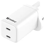 Ac Charger Dual Usb-C Pd65W Uk  5705730441622