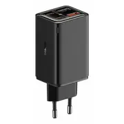 Baseus Os- Gan6 Pro Fast Charger 2C2U 65W Eu C BlackWithmini White Cable Type-C to 100W20V/5A 1M Black  P10162701113-00 6932172644444
