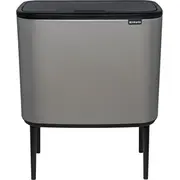 Brabantia Waste Bin Bo Touch Mineral Concrete Grey, 3 x 11 L  127229 8710755127229 661663