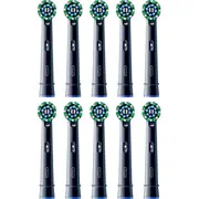 Braun Oral-B Pro Cross Action brush heads pack of 10 Black  Crossaction 8006540860465