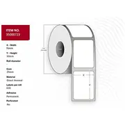 Capture Label 76X50 - Core 25. White.  35000723-24Rolls 5715063810019