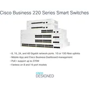 Cisco switch Cbs220-24P-4X, 24Xgbe Rj45, 4X10Gbe Sfp, Poe, 195W  Cbs220-24P-4X-Eu-Rf 889728502771