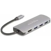 Delock 7 Port Usb 10 Gbps Hub und 4K Hdmi Ausgang Type-C Anschluss Pd 3.0 90 Watt  64323/14880603 4043619643233