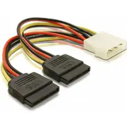 Delock Molex - Sata x2, 0.1M, Wielo 60102  60102/351705 4043619601028