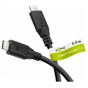 Goobay Usb-C Cable, Usb4, 240 W, 40 Gbit/S, Power Delivery, 0.5 m, Black  74182 4040849741821