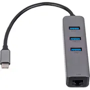 Hub Usb Akyga 1X Rj-45  3X Usb-A 3.0 Ak-Ad-66 5901720136763