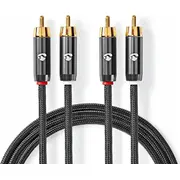 Kabel Nedis Rca Cinch x2 - 2M  Catb24200Gy20 5412810318742