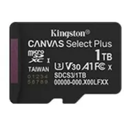 Kingston microSD memory card 1Tb Canvas Select G3 150Mb/S with adapter  Sdcs3/1Tbsp 740617348637 Sfkinmdt01Scp32