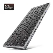 Axagon Hmc-Kb-Crl Usb-C 5Gbps Keyboard 9In1 hub - Rus. Hdmi, Pd and 3 Usb-A ports. cable 60 cm.  8595247908995