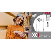 Maxell Usb-C Earphones Xc1 White 348532  Mxsxc1W