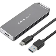 Qoltec Mini dysk M.2 Ssd  Nvme Pcie Usb3.1 Super speed10Gb/s 2Tb 52266 5901878522661