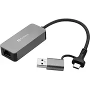 Sandberg 136-68 Usb-C/A 2.5 Gbe Rj45 , Gigabit Ethernet on Usb-C  T-Mlx61553 5705730136689