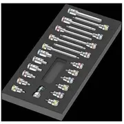 Wera 9723 foam insert Zyklop B 3/8 bit socket set 1, 22 pieces, tool Black/Grey, in for workshop trolley  05150113001 4013288225313