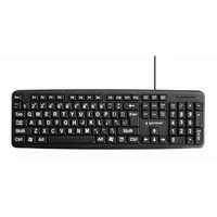 Keyboard Standart Usb Eng Big/Lett. Black Kb-Us-103 Gembird  8716309118880