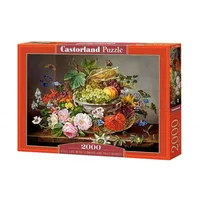 Castorland Puzzle 2000 Still Life with Flowers and Fruit Basket Gxp-620369  5904438200658