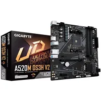 Gigabyte A520M Ds3H V2 Motherboard - Supports Amd Ryzen 5000 Series Am4 Cpus, up to 4733Mhz Ddr4 Oc, Pcie 3.0 x16, Gbe Lan, Usb 3.2 Gen 1  A520Mds3Hv21.1 4719331854690