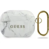Guess Etui  Guacaptpumawh Marble Collection do Airpods Pro Gue672Wht 3700740485545