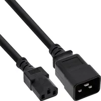 Kabel  Inline Power adapter cable, Iec-60320 C20 to C13, 3X1,5Mm², max. 10A, black, 3M 16659E 4043718256648