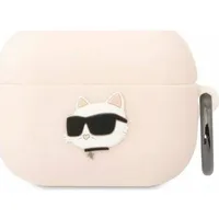Karl Lagerfeld Etui Klaprunchp Apple Airpods Pro cover /Pink Silicone Choupette Head 3D  Kld1417 3666339087968