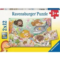 Ravensburger Childrens puzzle little fairies and mermaids 2X 12 pieces  05663 4005556056637