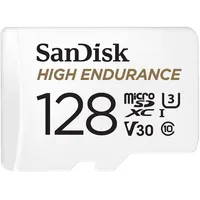 Sandisk High Endurance microSDXC 128Gb  Sd - for dash cams home monitoring, up to 10,000 Hours, Full Hd / 4K videos, 100/40 Mb/S Read/Write speeds, C10, U3, V30, Ean 619659173104 Sdsqqnr-128G-Gn6Ia