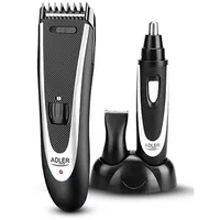 Adler  Ad 2822 Hair clipper trimmer, 18 hair clipping lengths, Thinning out function, Stainless steel blades, Black cl