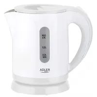 Adler  Kettle Ad 1371W Electric 850 W 0.8 L Stainless steel/Polypropylene 360 rotational base White