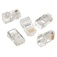 Cablexpert  Modular plug 8P8C for solid Lan cable Cat5, Utp, 10 pcs. per bag Rj45 plug, 30U gold plated, 3-Fork