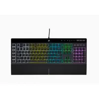 Corsair  Rubber Dome Gaming Keyboard K55 Rgb Pro keyboard Wired Led light Us Black