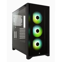 Corsair  Tempered Glass Mid-Tower Atx Case iCUE 4000X Rgb Side window Black Power supply included No