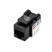 Digitus  Class E Cat 6 Keystone Jack Dn-93601 Unshielded Rj45 to Lsa Cable installation via strips, color coded accor