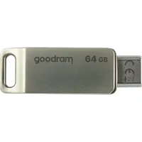 Goodram Oda3 Usb zibatmiņa 64 Gb Type-A / Type-C 3.2 Gen 1 3.1 Sudrabs