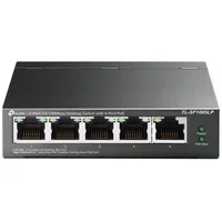 Tp-Link Tl-Sf1005Lp tīkla pārslēgs Nepārvaldīts Fast Ethernet 10/100 Power over Poe Melns