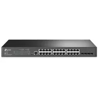 Tp-Link Tl-Sg3428 tīkla pārslēgs Vadīts L2/L3 Gigabit Ethernet 10/100/1000 1U Melns