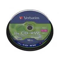 Verbatim Cd-Rw 12X 700 Mb 10 pcs
