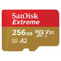 Atmiņas karte  Sandisk Extreme mSDXC 256Gb Sd Adapter