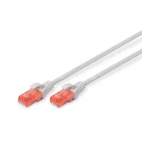 Digitus  Cat 6 U-Utp Patch cord Pvc Awg 26/7 Transparent red colored plug for easy identification of Category 250 Mhz