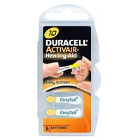 Duracell  A10/Da10/Zl10 Zinc air cells 6 pcs