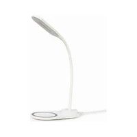 Galda lampa Gembird Desk Lamp with Wireless Charger White