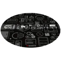 Genesis Tellur 300 Round Gear Protective Floor Mat, 100Cm, Black  Mat Polyester
