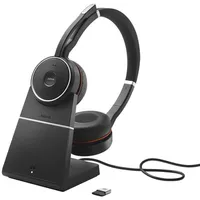 Jabra Evolve 75 Austiņas Vadu  Bezvadu Zvani / mūzika Bluetooth Uzlādes statīvs Melns