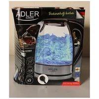 Sale Out. Adler Ad 1225 Cordless Water Kettle, 1.7L, 2000W, Anti-Calc filter, Boil-Dry protection, Rotary base 360 degree  Adle